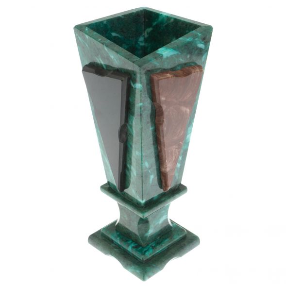 Подарочная ваза из змеевика  &amp;quot;Силуэт&amp;quot; 10х10х29 см 129320