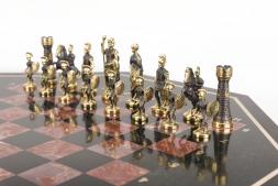 Шахматный стол фигуры &amp;quot;Римские&amp;quot; бронза лемезит