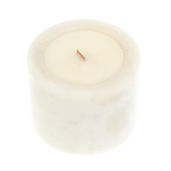 Свеча ароматическая из белого мрамора &amp;quot;Тыквенно-карамельный хруст&amp;quot; 127001