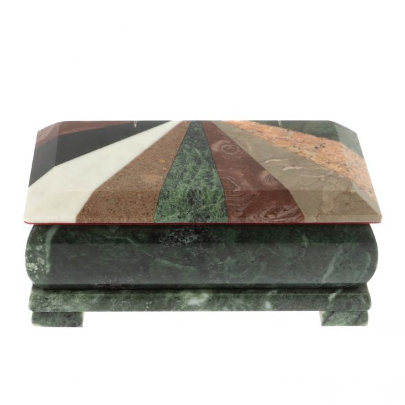 Шкатулка для денег &amp;quot;Купюра&amp;quot; с мозаикой из змеевика 129321