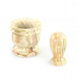 Ступка с пестиком камень оникс 6,2х8 см (2,5)