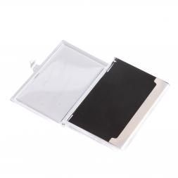 Карманная визитница из камня благородный офит цвет серебро