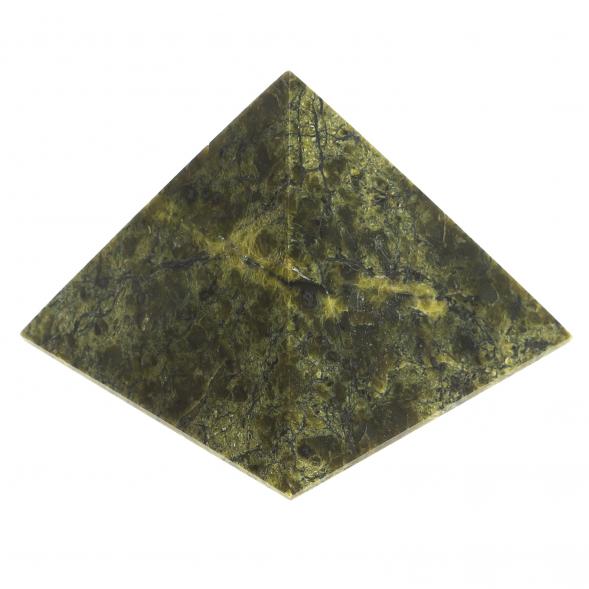 Пирамида 5х5х4,5 см камень змеевик 113750