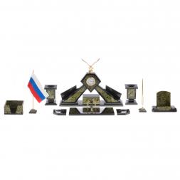 Письменный набор &amp;quot;Орел&amp;quot; змеевик бронза