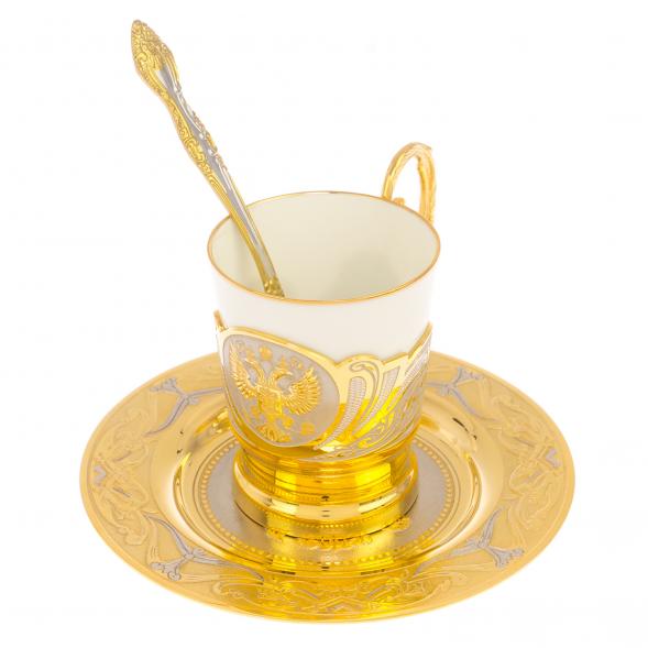 Кофейный набор &amp;quot;Герб РФ&amp;quot; 80 мл Златоуст 126239