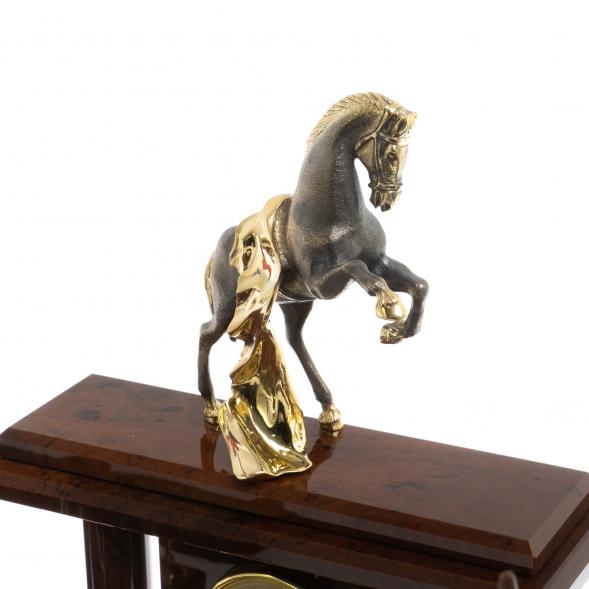 Письменный набор &amp;quot;Конь на дыбах&amp;quot; камень обсидиан 122216