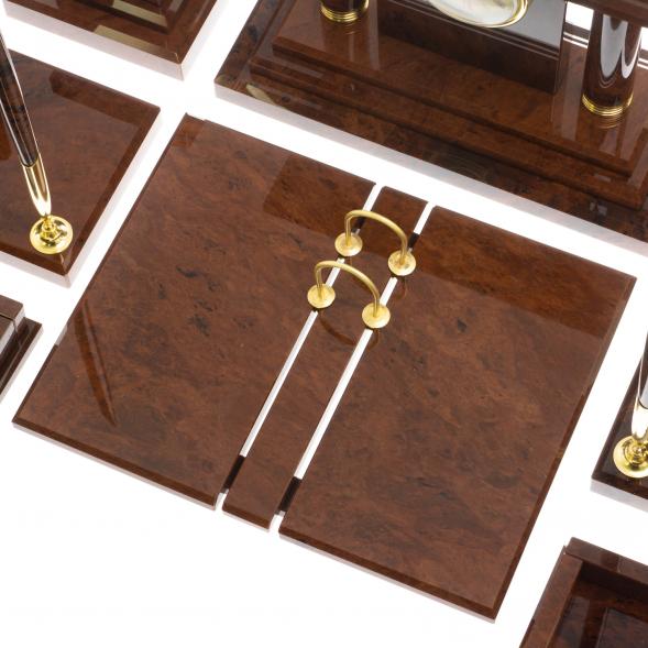 Письменный набор &amp;quot;Конь на дыбах&amp;quot; камень обсидиан 122216