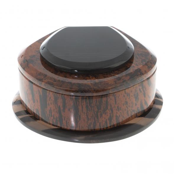 Шкатулка камень обсидиан коричневый &amp;quot;Ракушка&amp;quot; 14х12х6 см 122363