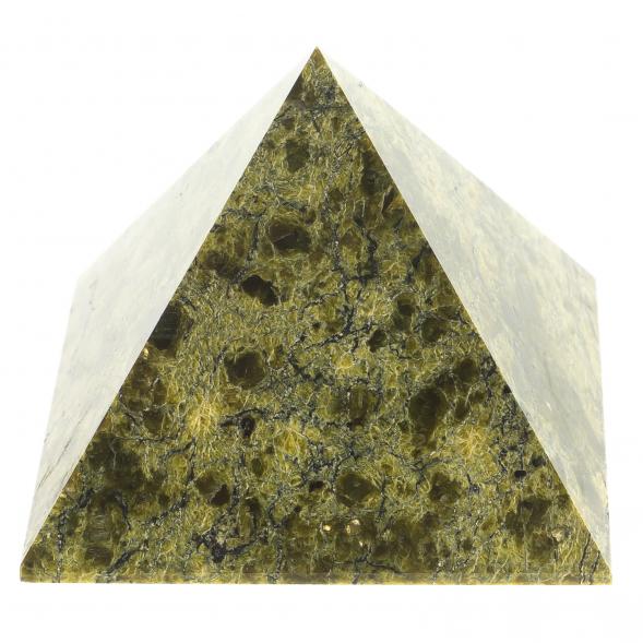 Пирамида 5,5х5,5х5 см камень змеевик 113755