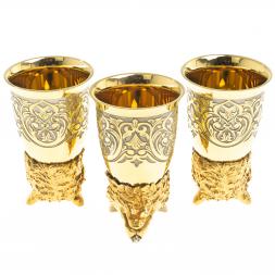 Подарочный набор "Волк" фляжка и 3 стопки перевертыша Златоуст