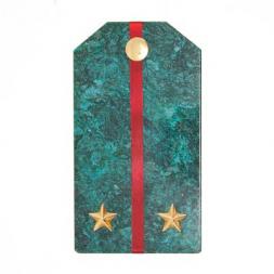 Сувенирный магнит "Погон Лейтенант ВС" камень змеевик