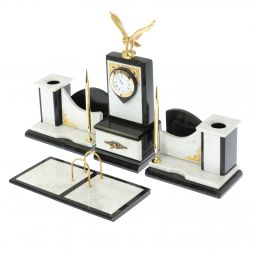 Настольный прибор из камня &amp;quot;Горный орел&amp;quot; мрамор