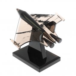 Сувенир "Самолет СУ - 30" из черного обсидиана