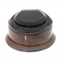 Шкатулка из камня обсидиан &amp;quot;Ракушка&amp;quot; 12х11х6 см