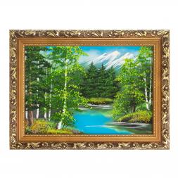 Картина &amp;quot;Летний пейзаж&amp;quot; багет 41х31 см, каменная крошка