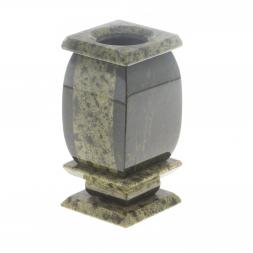 Карандашница из змеевика 6,5х6,5х13 см