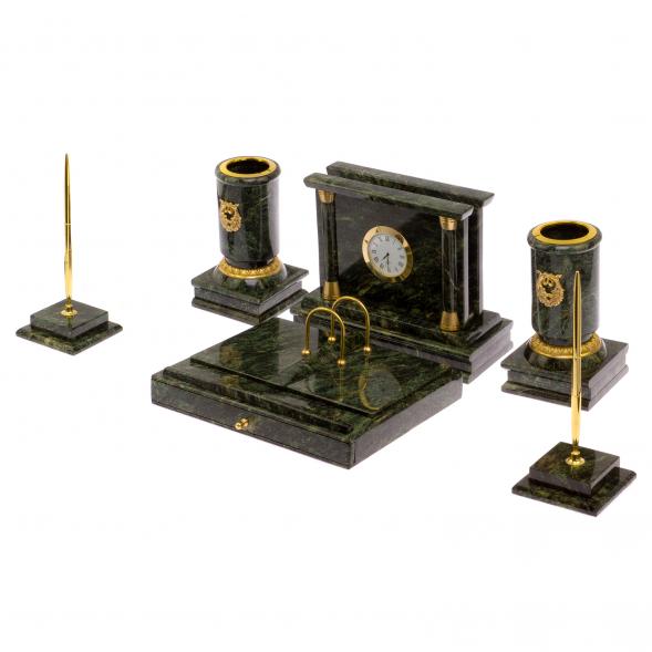 Настольный набор &amp;quot;Цезарь&amp;quot; камень змеевик 125101