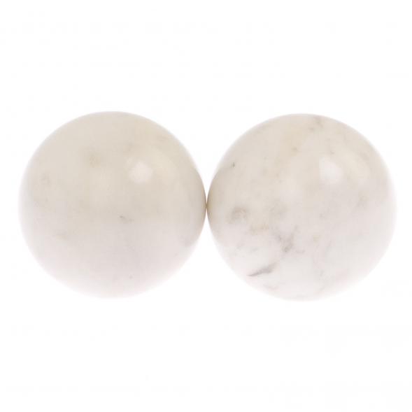 Шары для массажа 5 см 2 шт из белого мрамора 125177