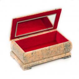 Шкатулка под деньги &amp;quot;Купюра&amp;quot; розовый мрамор 19x10x8 см