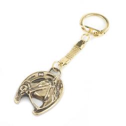 Брелок &amp;quot;Лошадь с подковой&amp;quot; бронза