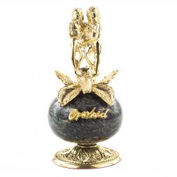 Статуэтка &amp;quot;Орхидея&amp;quot; бронза змеевик