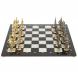 Шахматы с фигурами из бронзы &amp;quot;Русские&amp;quot; доска мрамор долерит 37х37 см 129724