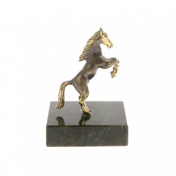 Статуэтка из бронзы &amp;quot;Лошадка на дыбах&amp;quot; змеевик 129913