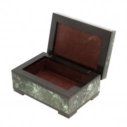 Шкатулка из камня серафинит 9,5х6,5х4,5 см