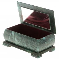 Шкатулка "Хозяйка медной горы" змеевик 25х13,5х11 см