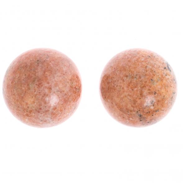 Шары для массажа 4,5 см 2 шт из розового мрамора 125178