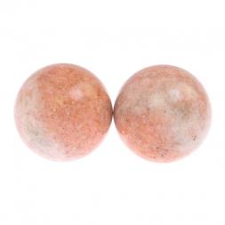 Шары для массажа 4,5 см 2 шт из розового мрамора