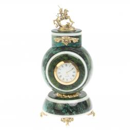 Часы &amp;quot;Георгий Победоносец&amp;quot; из шабровского змеевика