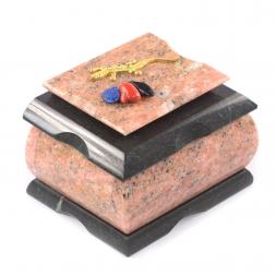 Шкатулка из розового мрамора "Оригинал" 10х8х7,5 мм