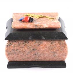 Шкатулка из розового мрамора "Оригинал" 10х8х7,5 мм