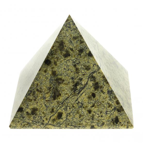 Пирамида 7,5х7,5х6,5 см камень змеевик 113788