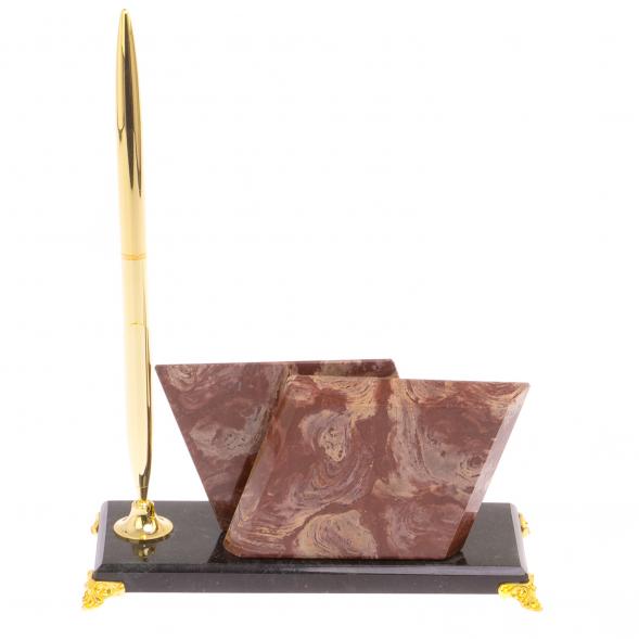 Визитница настольная &amp;quot;Мини 2&amp;quot; из лемезита на ножках 126242