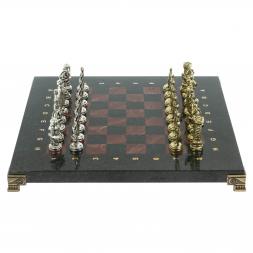 Шахматы настольные "Рыцари" 28х28 см из камня лемезит