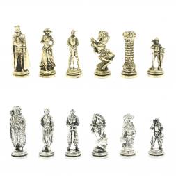 Шахматы настольные "Рыцари" 28х28 см из камня лемезит