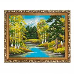 Картина &amp;quot;Осенний пейзаж&amp;quot; багет 51х41 см, каменная крошка
