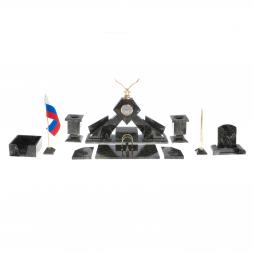 Письменный набор &amp;quot;Орел&amp;quot; камень змеевик