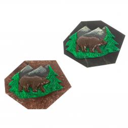 Магнит "Медведь идет" змеевик