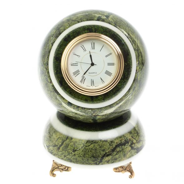 Часы шар &amp;quot;Антистресс&amp;quot; из змеевика 10,5 см 128875