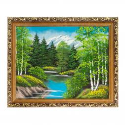 Картина &amp;quot;Летний пейзаж&amp;quot; багет 51х41 см, каменная крошка