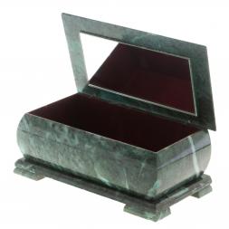 Шкатулка "Хозяйка медной горы и Данила мастер" змеевик 25х13,5х11 см