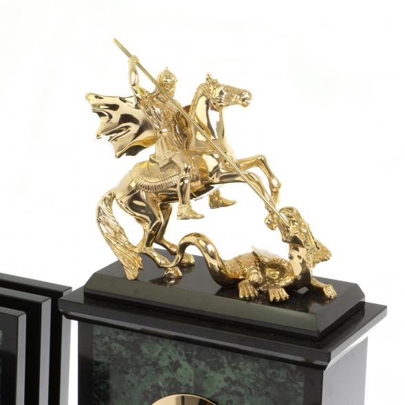 Настольный набор &amp;quot;Георгий Победоносец&amp;quot; из нефрита 127089