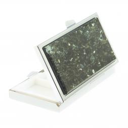 Таблетница на 3 отделения камень мусковит цвет серебро