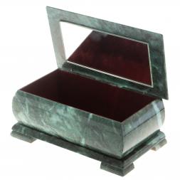 Шкатулка с иллюстрацией под малахит 25х13,5х11 см