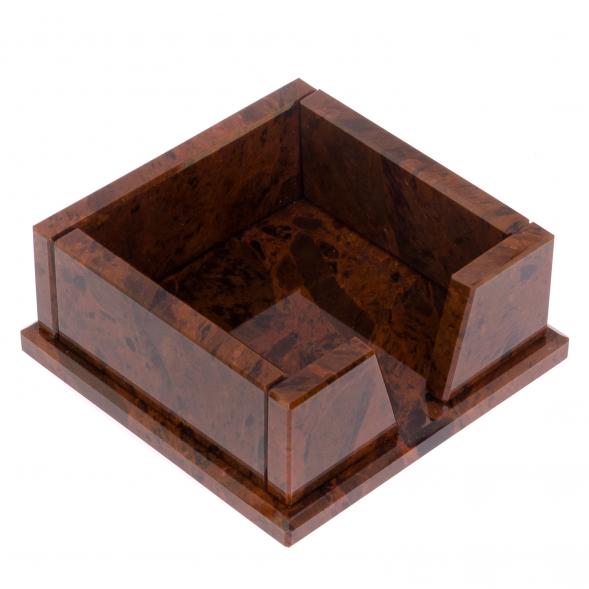 Лоток для бумаг &amp;quot;Кубарик&amp;quot; из коричневого обсидиана 125801