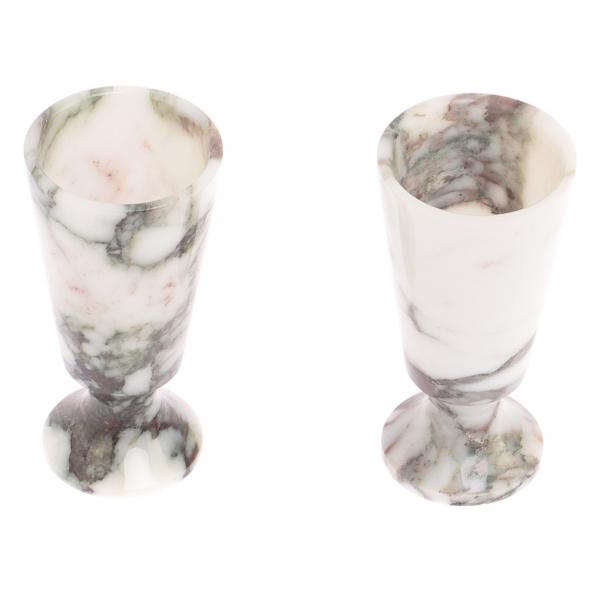 Рюмки на ножке из саянского мрамора 50 мл 4,5х9 см 2 шт 126093