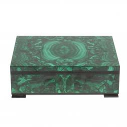 Шкатулка из малахита &amp;quot;Волнение&amp;quot; 20х15х6 см